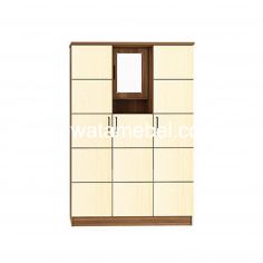 Lemari Pakaian 3 Pintu - GARVANI GALA 3P / French Walnut - White Cream